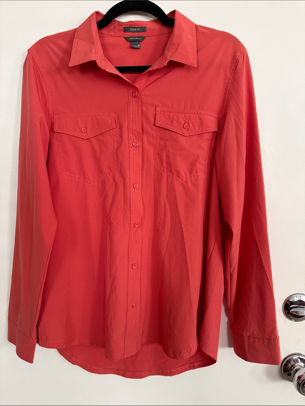 Eddie Bauer WOMENS Coral Button-Up Long Sleeve Shirt